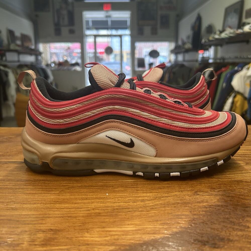 Size 9 - Nike By You Air Max 97 “Bacon” Red White Black Rose